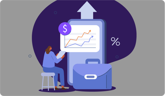 Up and over arrows graphic