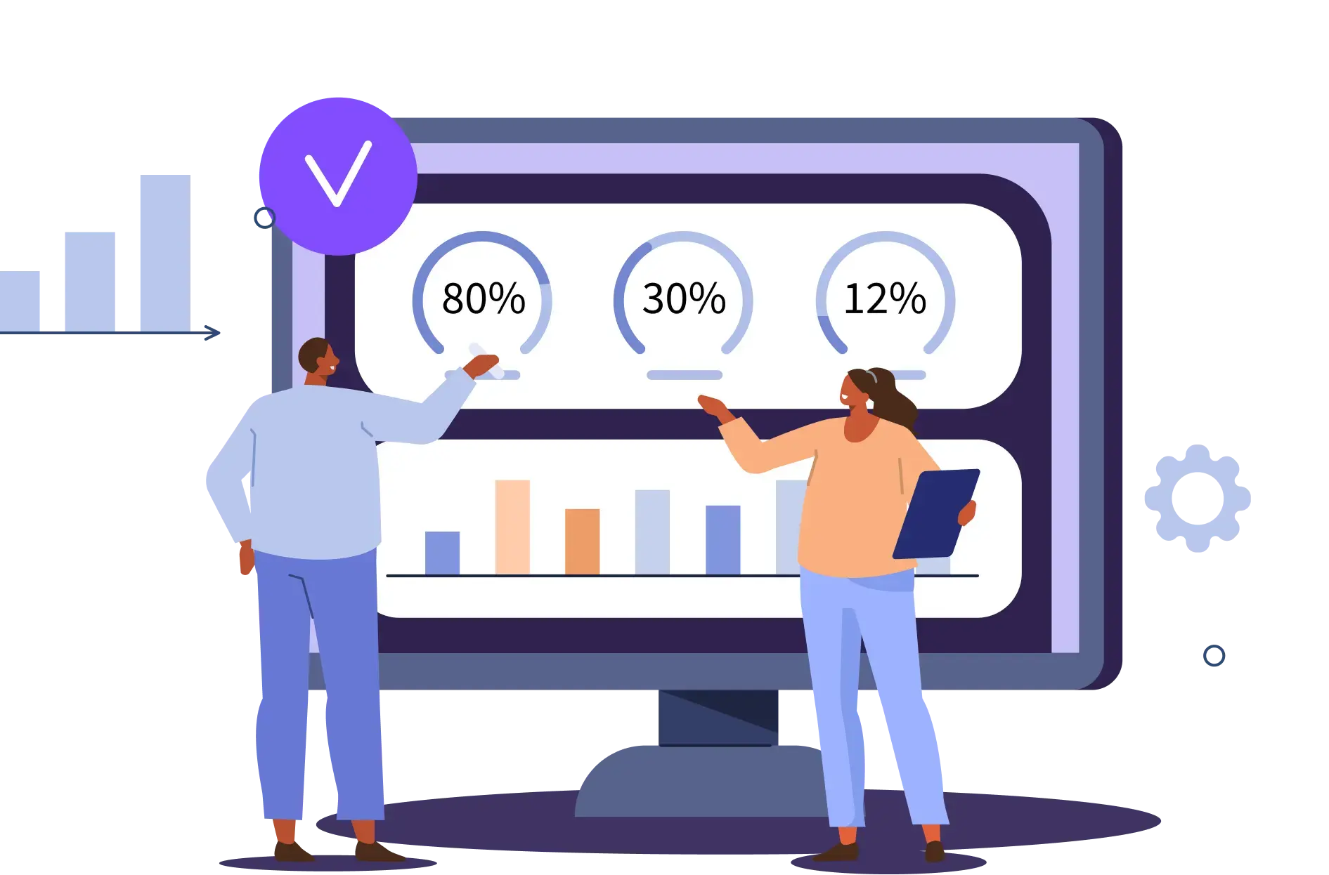 Stats decorative graphic