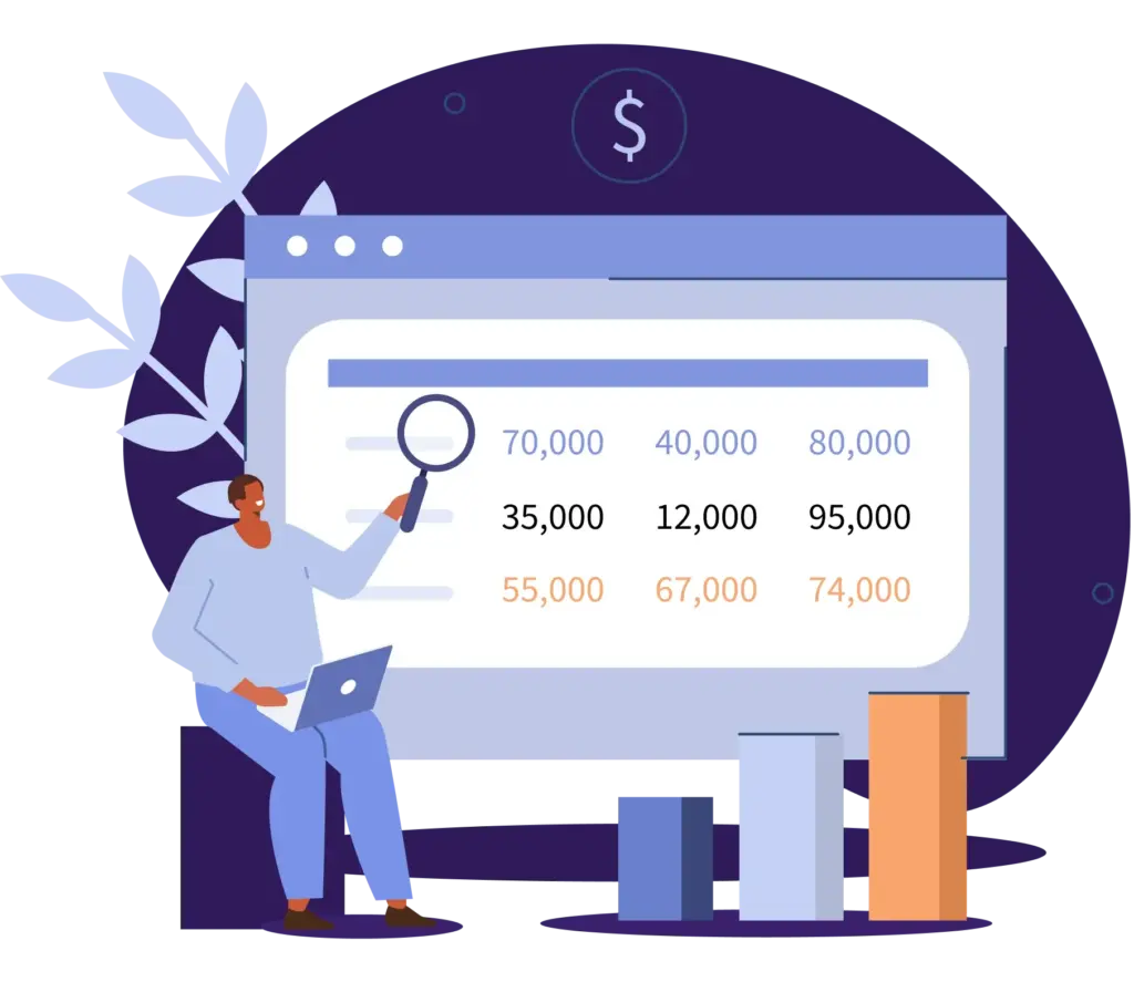 Transparent pricing graphic